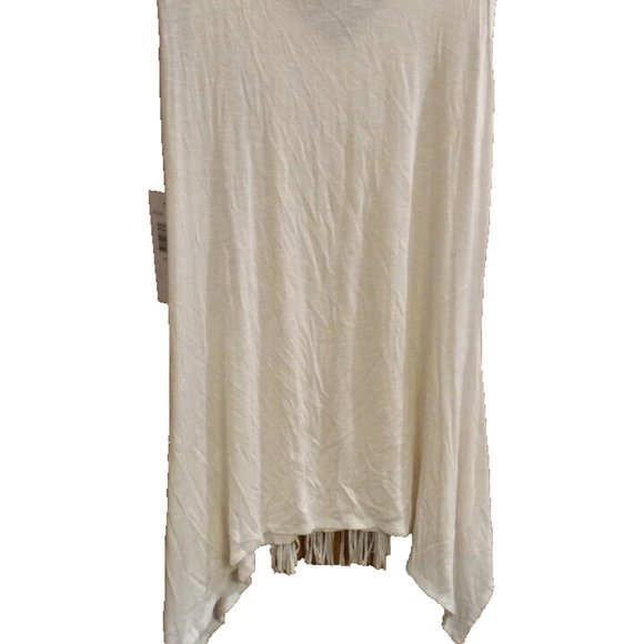 Womans Sunny Leigh sleeveless white fringed blouse tank ladies NWT - Picture 4 of 4